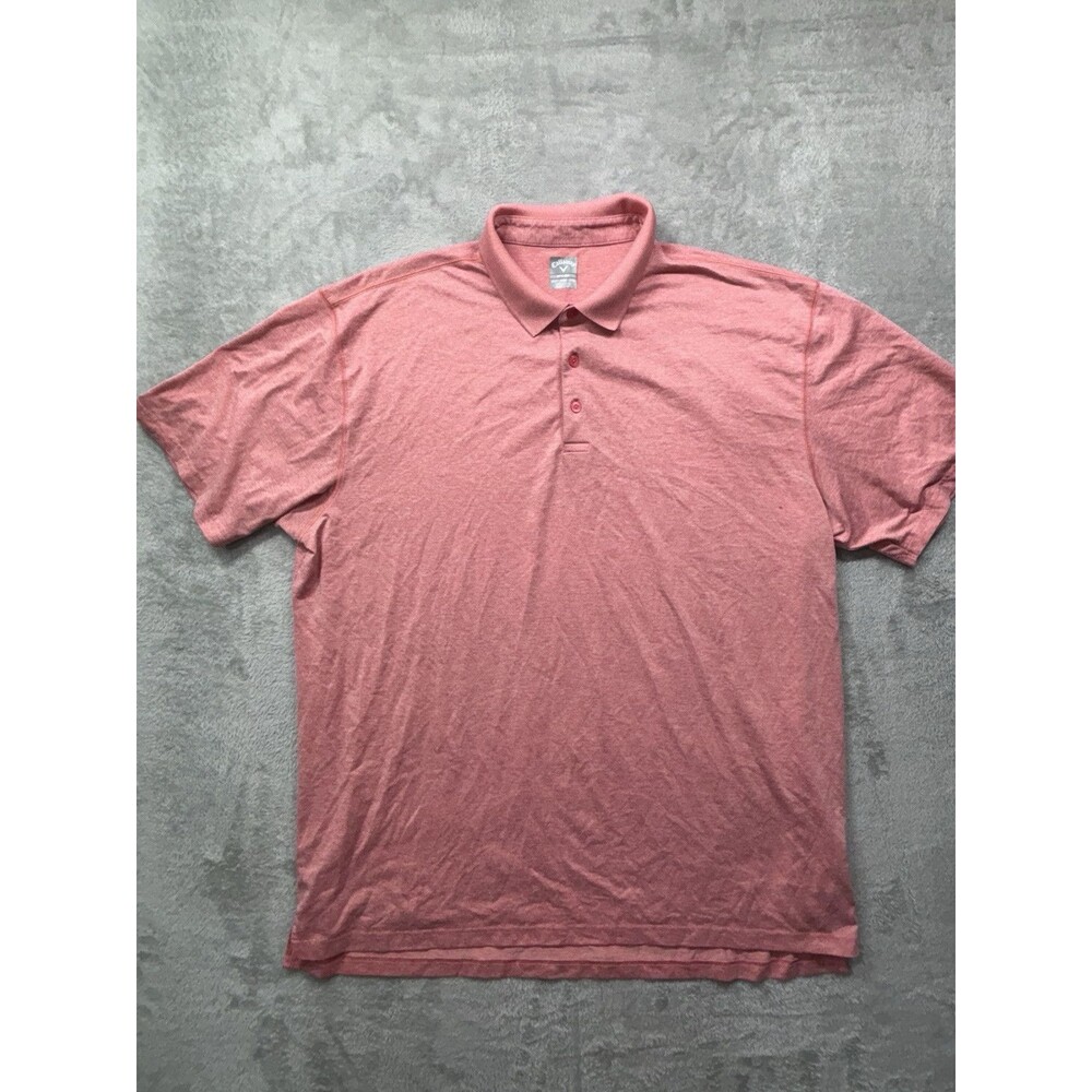 Callaway Polo Shirt Opti Dri Mens 2XL Pink Short Sleeve